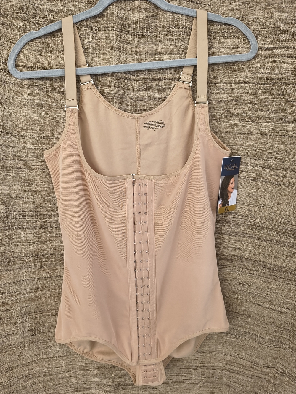 NWT Rachel Roy Shapewear Bodysuit XL Nude Adjustable NEW